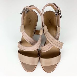 Frye Dani Strappy Heeled Sandals Lilac Size 8